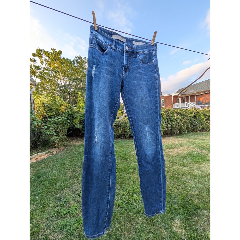 Anthropologie Pilcro and the Letterpress Dark‎ Wash Distressed Jeans Size 27